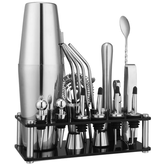 Black Acrylic Cocktail Shaker Set