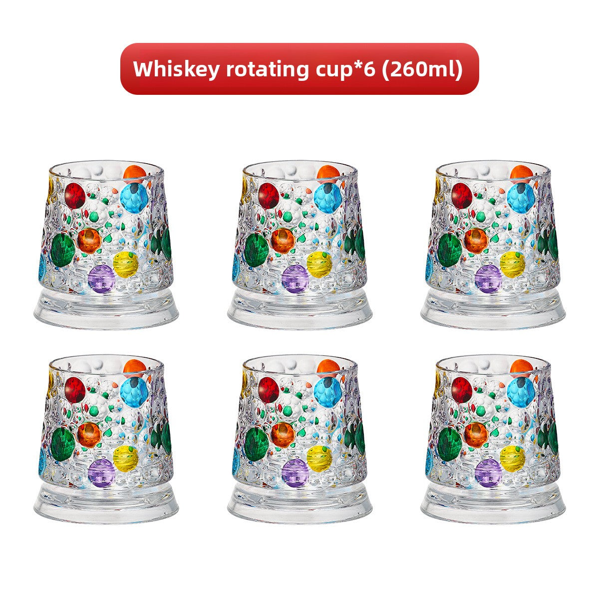 Painted Spinning Whiskey Glass