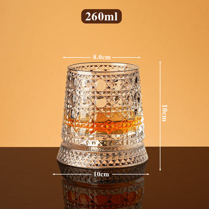 Rotating Crystal Whiskey Glass