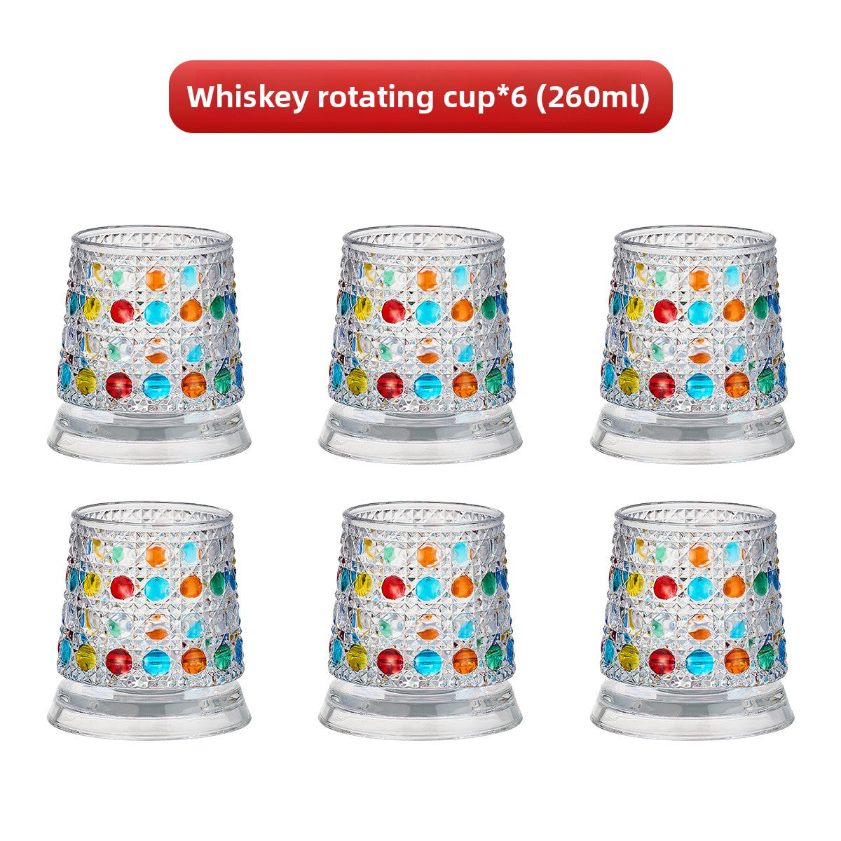 Painted Spinning Whiskey Glass