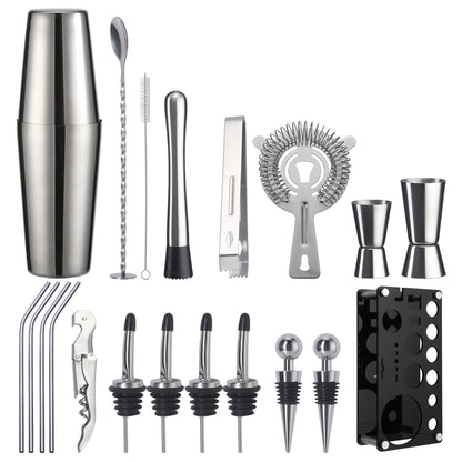 Black Acrylic Cocktail Shaker Set