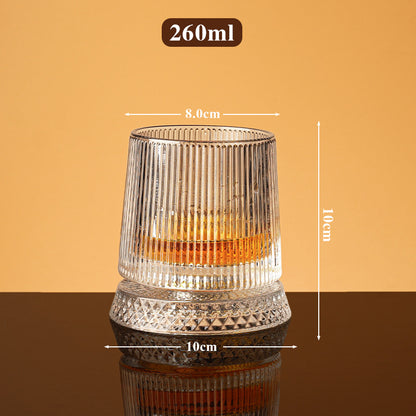 Rotating Crystal Whiskey Glass