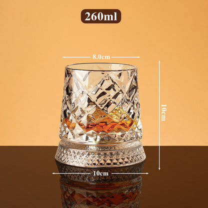 Rotating Crystal Whiskey Glass