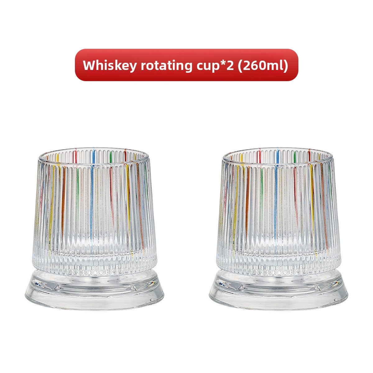 Painted Spinning Whiskey Glass