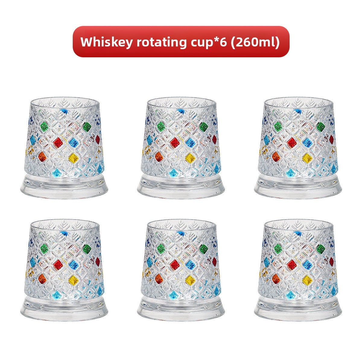 Painted Spinning Whiskey Glass