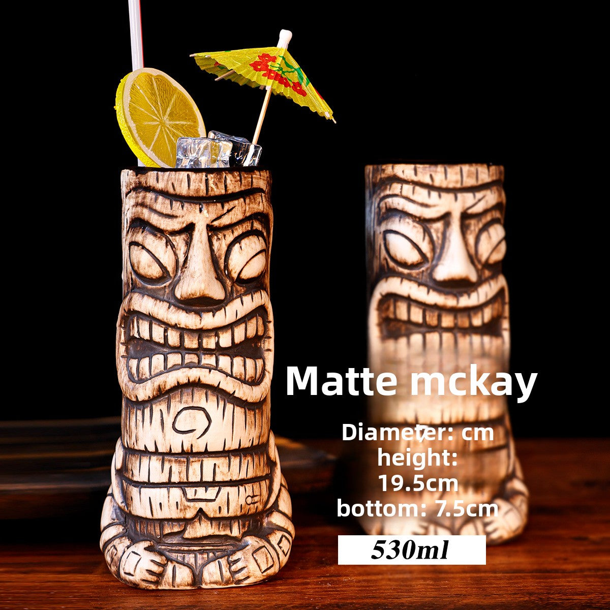 Retro Tiki Cocktail Cup
