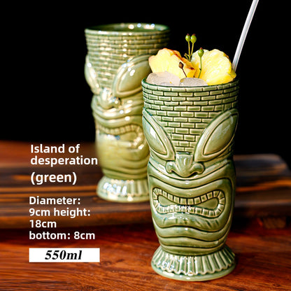 Retro Tiki Cocktail Cup