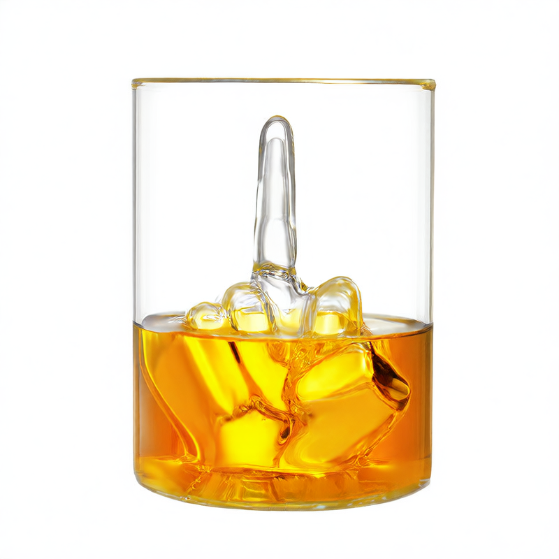 Middle Finger Whiskey Glass