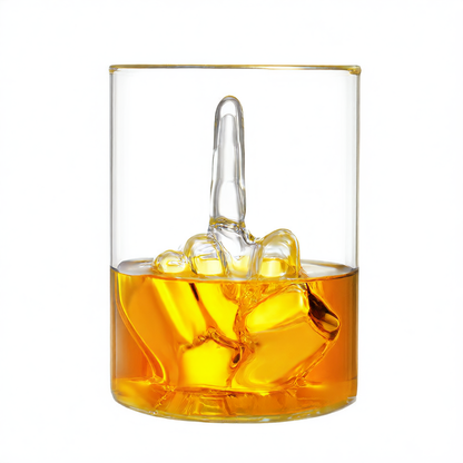 Middle Finger Whiskey Glass