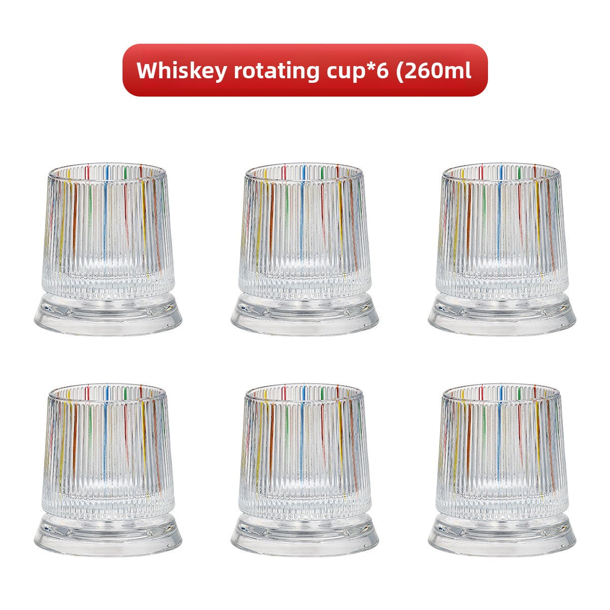 Painted Spinning Whiskey Glass