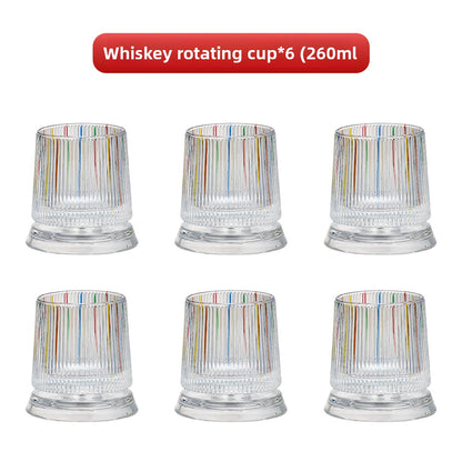 Painted Spinning Whiskey Glass