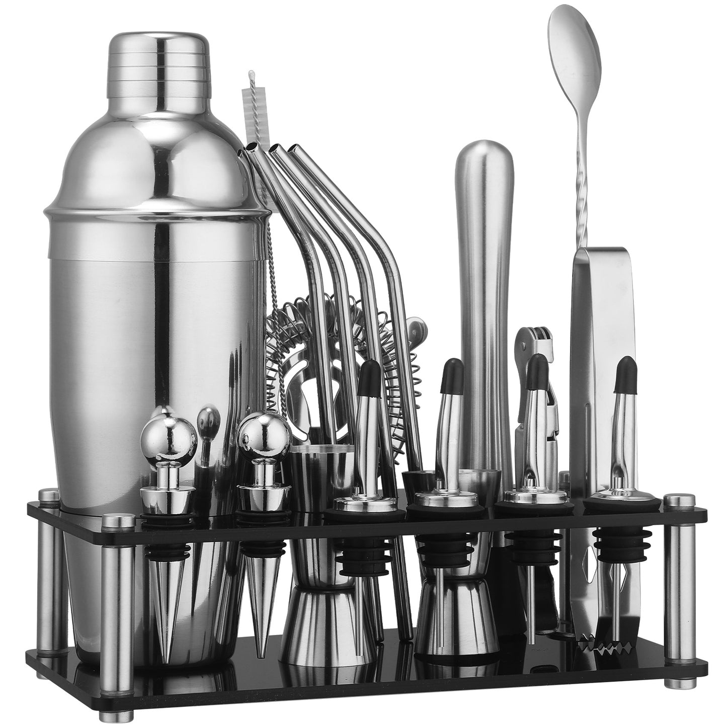 Black Acrylic Cocktail Shaker Set
