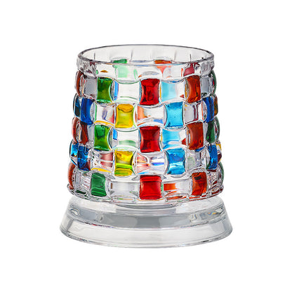 Painted Spinning Whiskey Glass