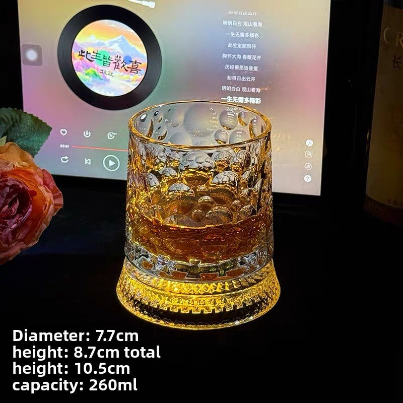 Rotating Crystal Whiskey Glass