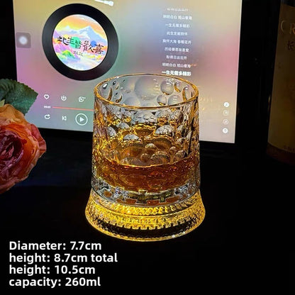 Rotating Crystal Whiskey Glass