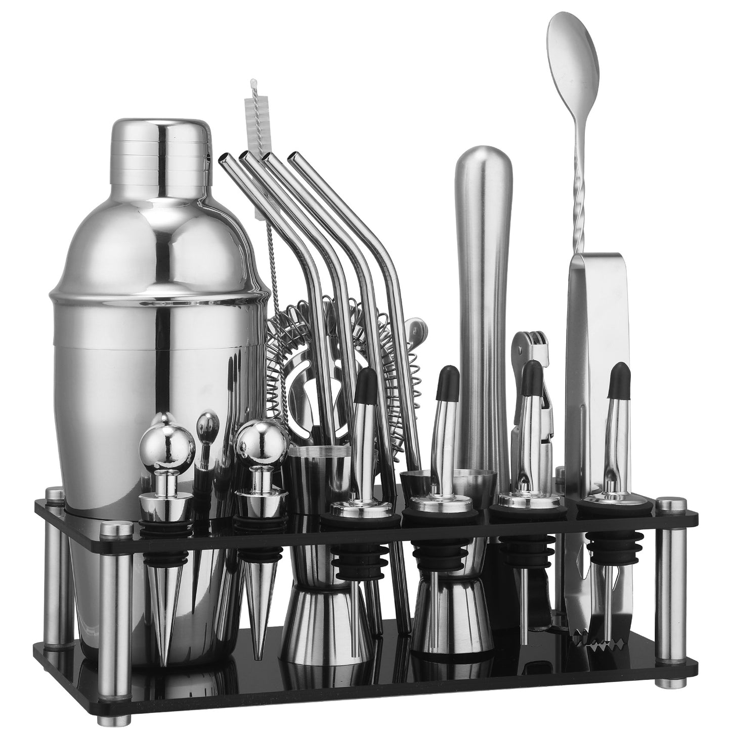 Black Acrylic Cocktail Shaker Set