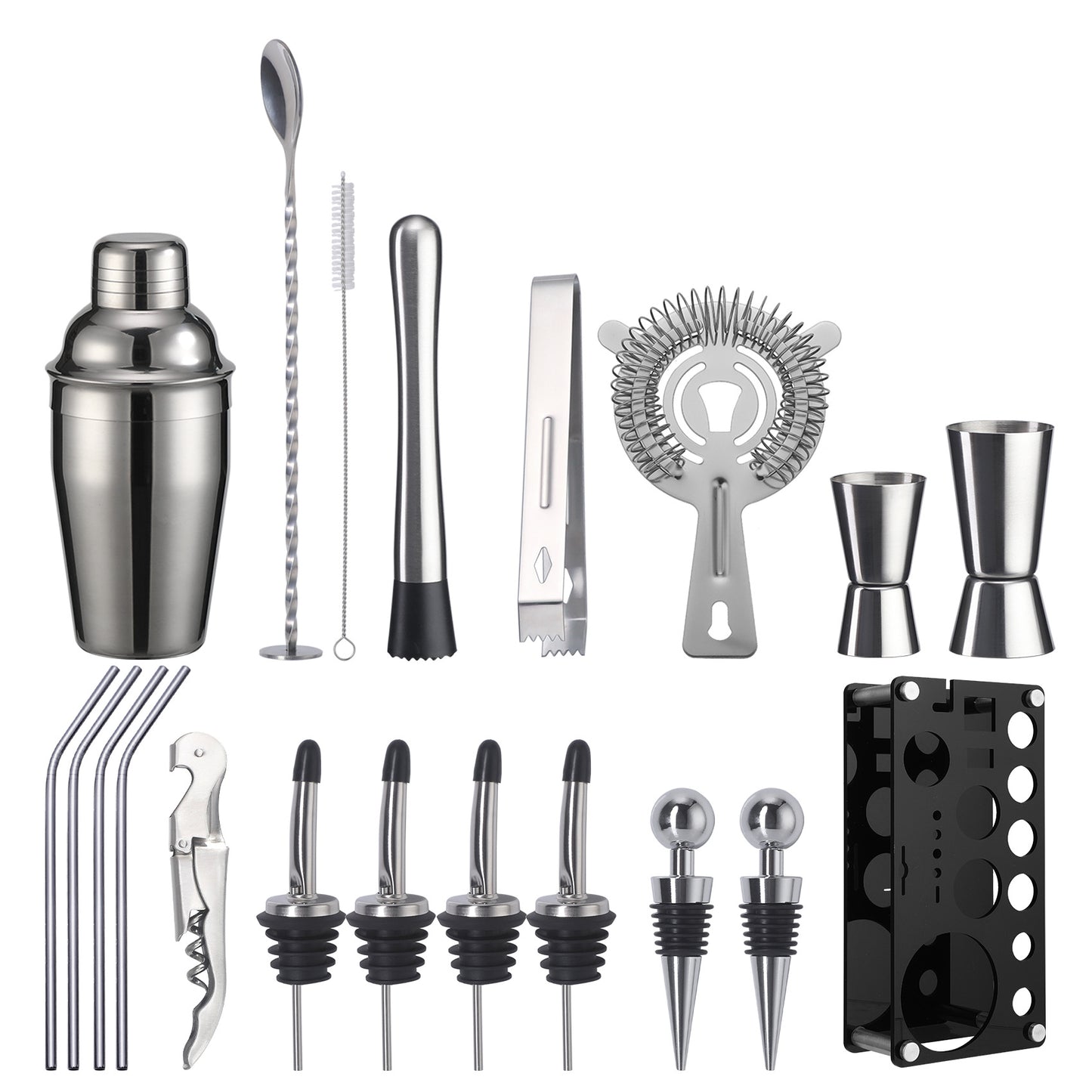 Black Acrylic Cocktail Shaker Set