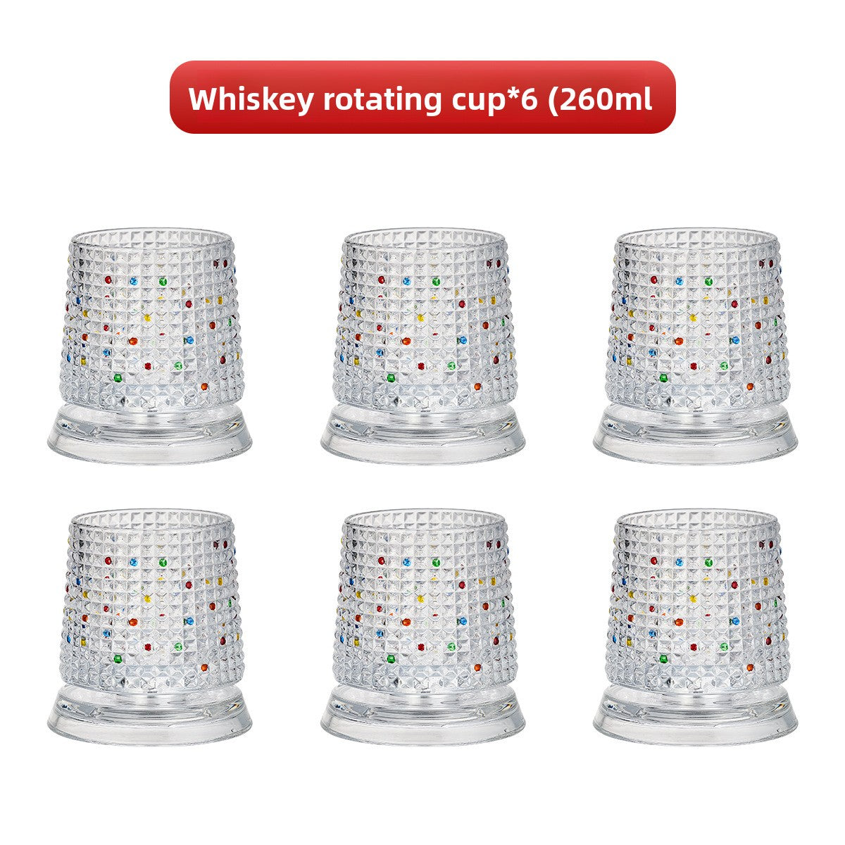 Painted Spinning Whiskey Glass