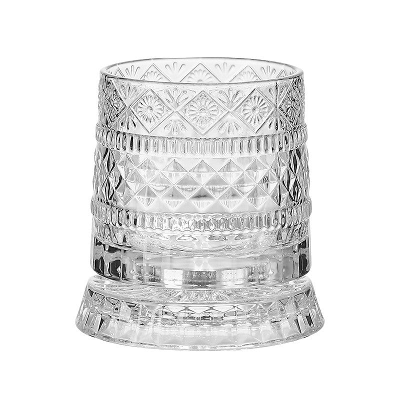 Rotating Crystal Whiskey Glass