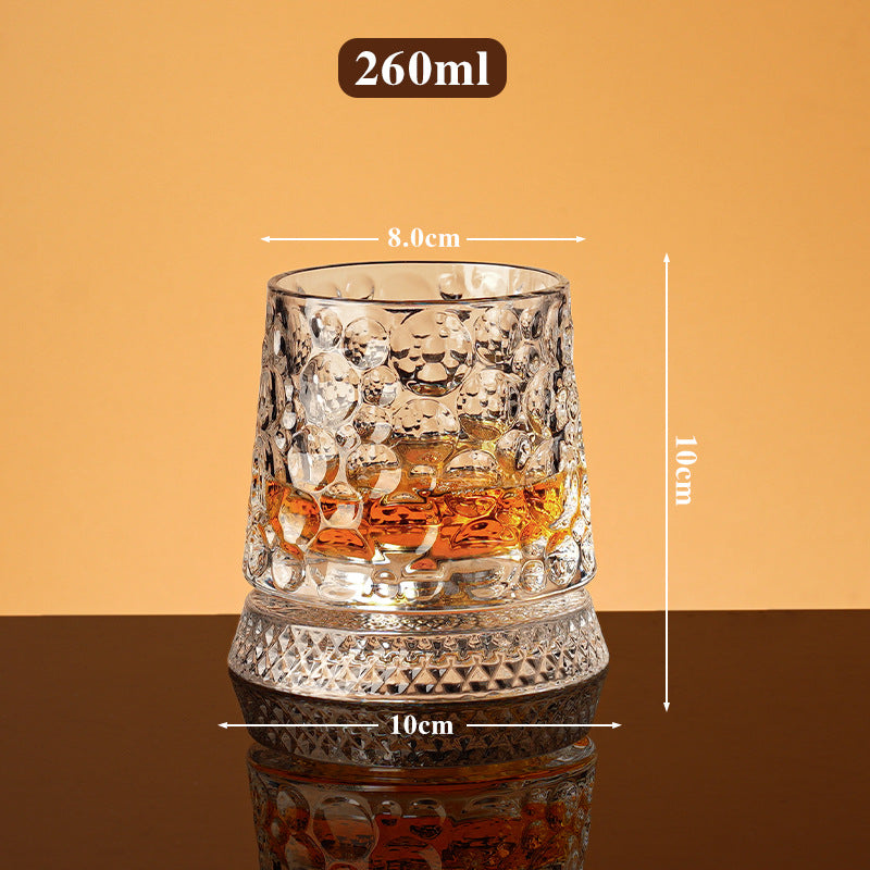 Rotating Crystal Whiskey Glass