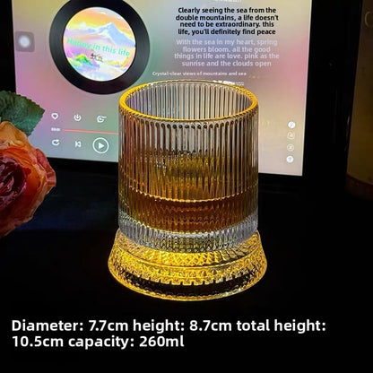 Rotating Crystal Whiskey Glass