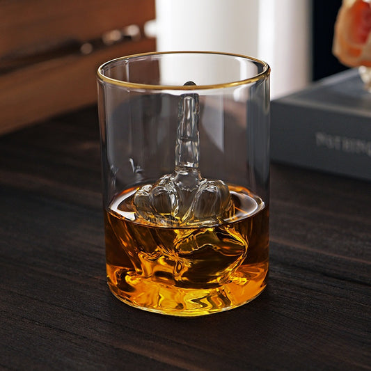 Middle Finger Whiskey Glass