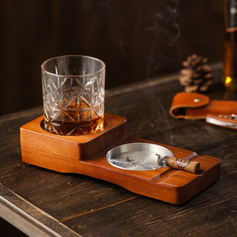 Cigar and Whiskey Coaster Set