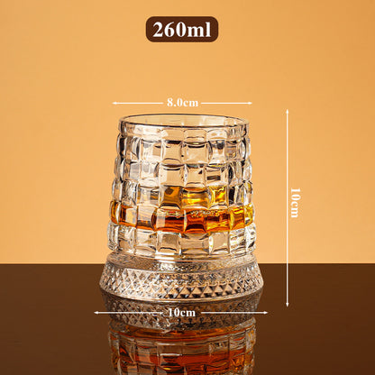 Rotating Crystal Whiskey Glass