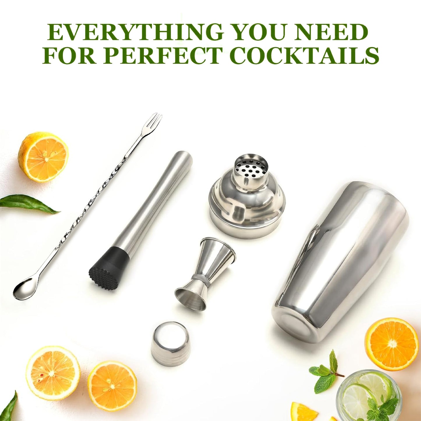 Professional 6 Piece Cocktail Shaker Set
