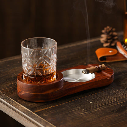 Cigar and Whiskey Coaster Set