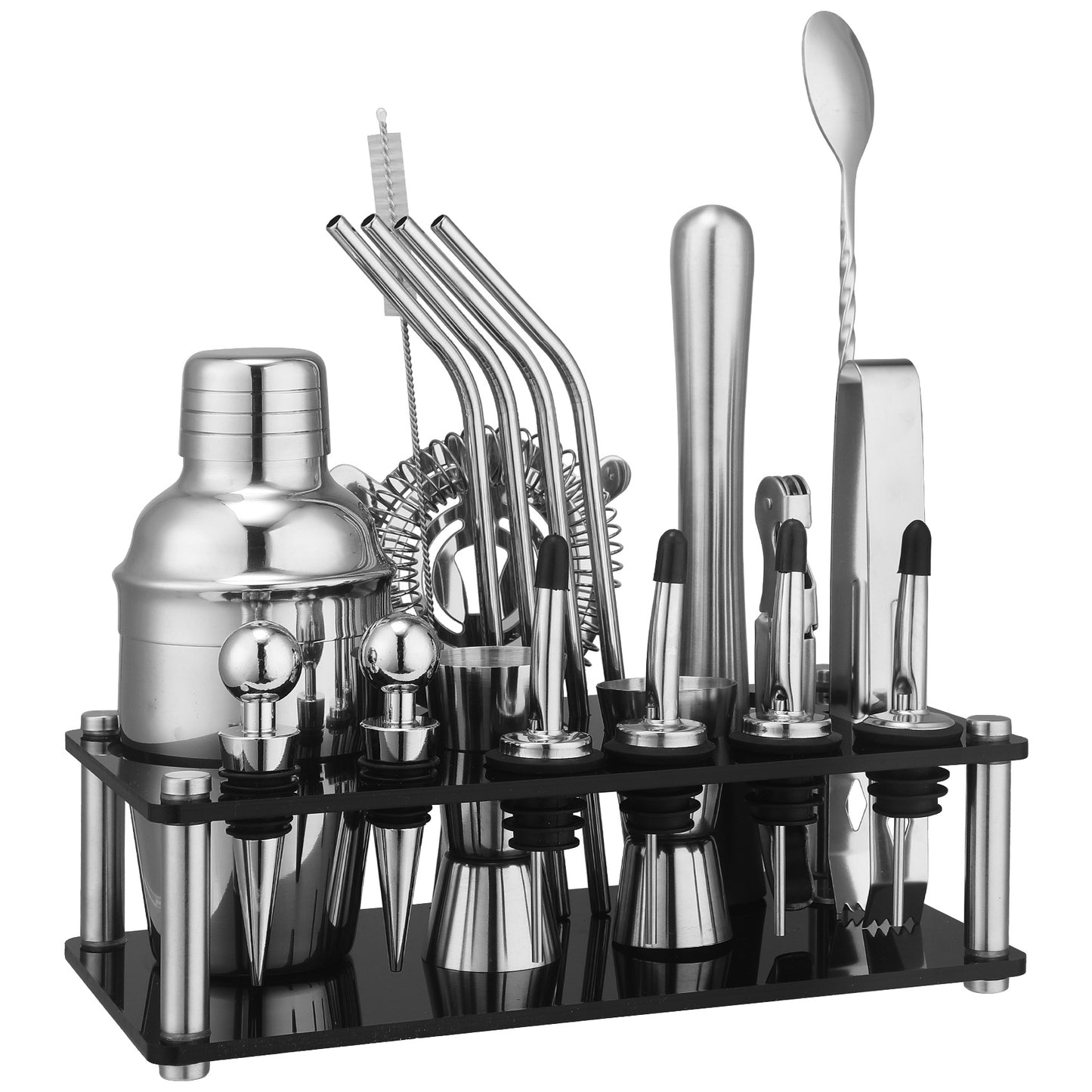 Black Acrylic Cocktail Shaker Set