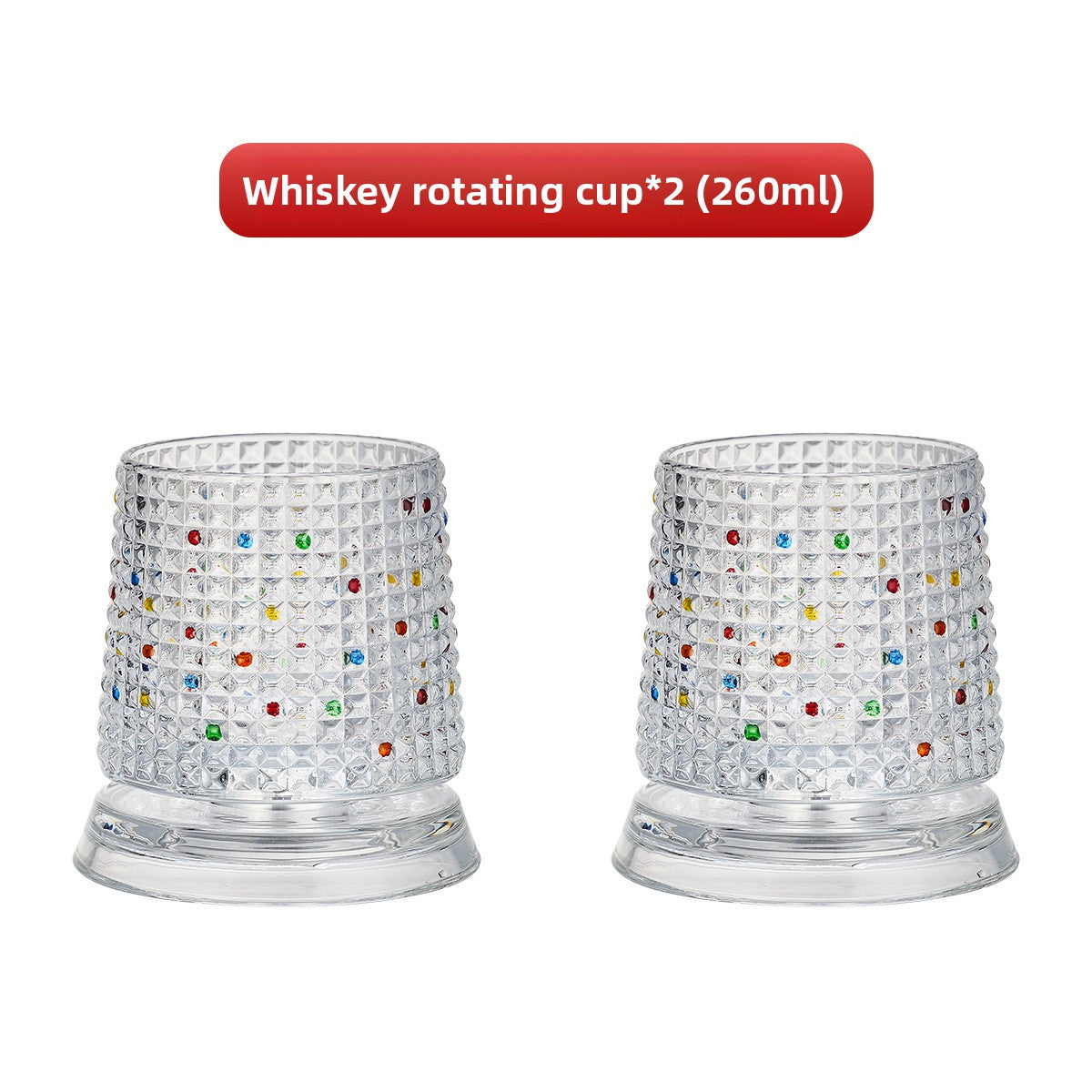 Painted Spinning Whiskey Glass