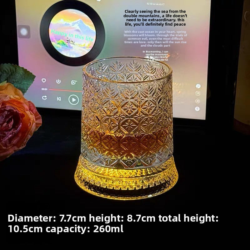 Rotating Crystal Whiskey Glass
