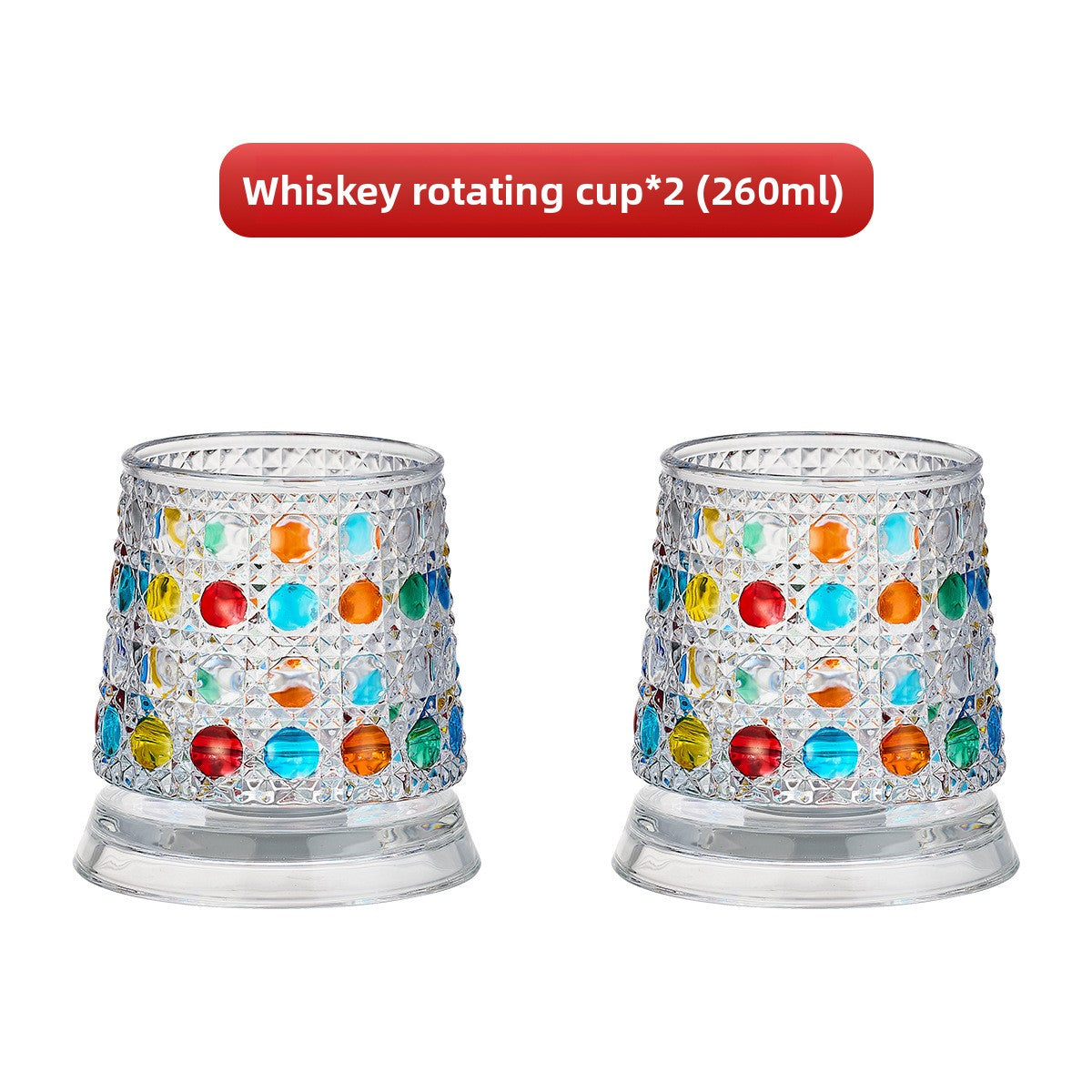 Painted Spinning Whiskey Glass