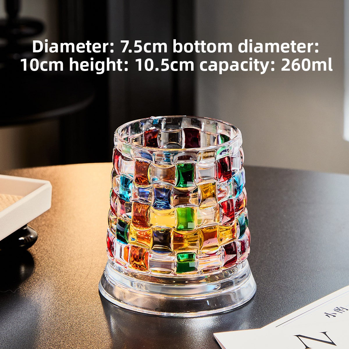Painted Spinning Whiskey Glass