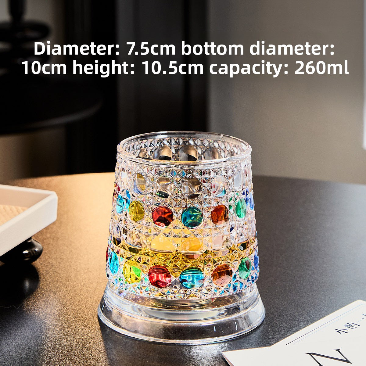 Painted Spinning Whiskey Glass